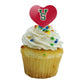 GRAPHICS & MORE Cupcake Picks Set of 6, Acrylic, Mississippi Valley State University, Heart Decoration, One Size