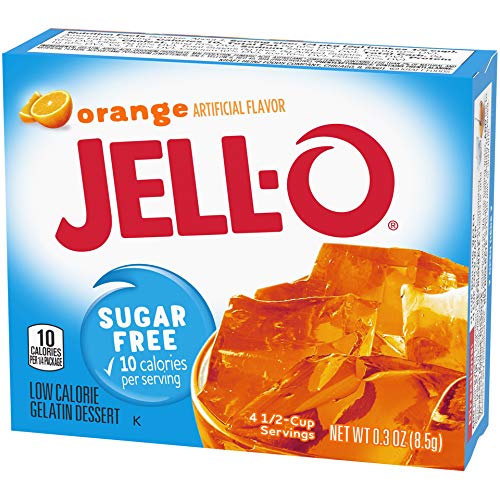 Jell-O Orange Gelatin Dessert Mix, 0.3 oz Boxes, Pack of 6