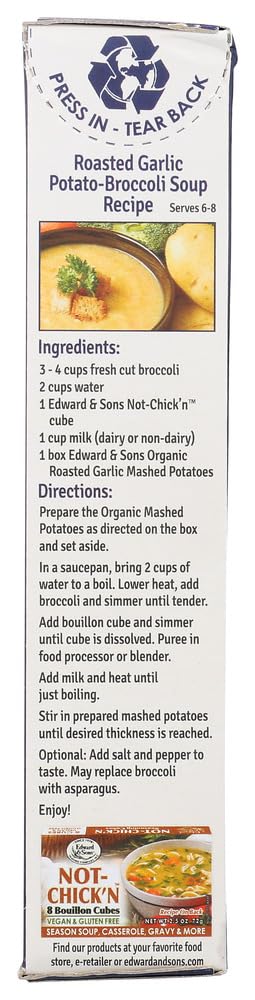 Edward & Sons Organic Mashed Potatoes Roasted Garlic - 3.5 Oz