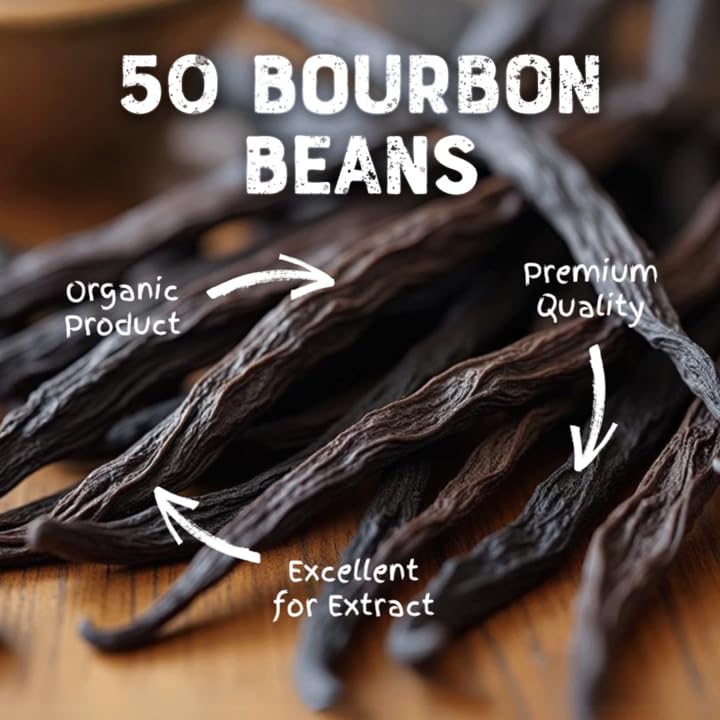 Natures Greatest Organic Madagascar spirit-inspired flavor Vanilla Beans - Grade B, Non-GMO, Kosher, Gluten-Free, 50 Ounce Pack