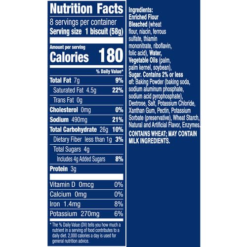 Pillsbury Grands! Southern Homestyle Buttermilk Biscuits, 8 Ct, 16.3 oz