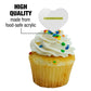 GRAPHICS & MORE Cupcake Picks Set of 6 - Acrylic Decoration Toppers - CUNY School of Law Heart Design