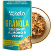 Kiss My Keto Granola Cereal - Coconut Almond Pecan Keto Granola Low Carb Cereal (2G-Net) Low Sugar Granola (1G) - Grain Free Gra