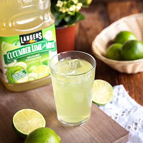 Langers Juice Cocktail, Cucumber Lime with Mint, 64 fl oz, Pack of 8