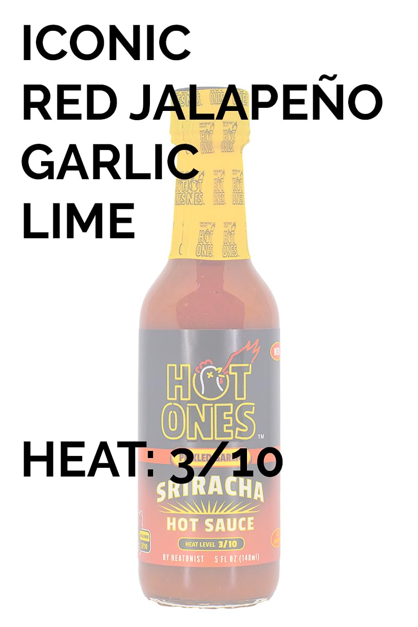 Hot Ones Pickled Garlic Sriracha Hot Sauce | Spicy, Savory Sriracha Made With Natural Ingredients | 5 Fl Oz. (1 Pack)