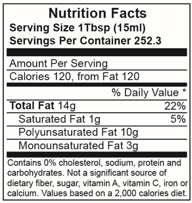 Baja Precious G seed Oil - 128 Fl Oz (1 Gallon) - Cooking Oil, High-Quality, Versatile Use