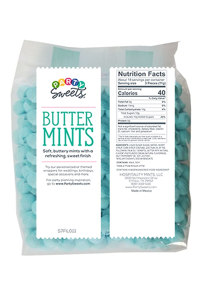 Party Sweets Blue Buttermints, Appx. 350 Pieces From Hospitality Mints, 2.75 Pound (Pack Of 1)