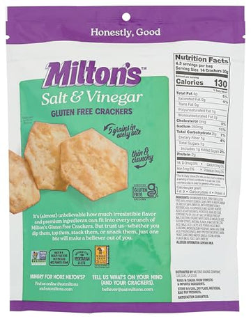 MILTONS CRAFT BAKERS Salt & Vinegar Baked Crackers, 4.5 OZ