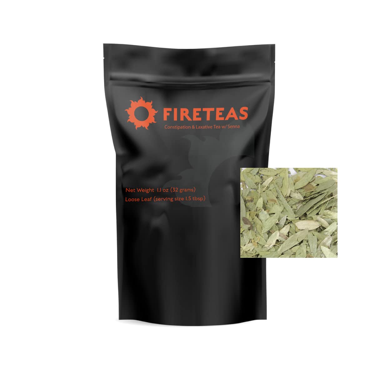 FIRE TEAS Constipation & Laxative Herbal Tea - Organic Peppermint,Senna Leaves, Licorice, Ginger - Smooth Gut Movement & Floral 