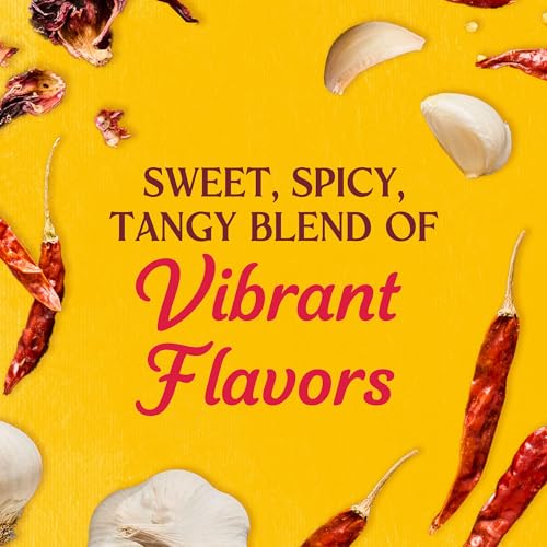 Cholula Chamoy Sauce, Sweet & Spicy, Tangy Drizzle Sauce with Arbol Chiles and Sweet Hibiscus, For Fruit, Cocktails, Desserts an