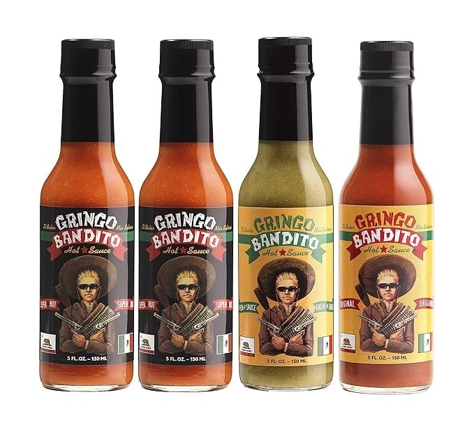 Gringo Bandito Hot Sauce, Super Hot Medley, 5 Ounce (Pack of 4)