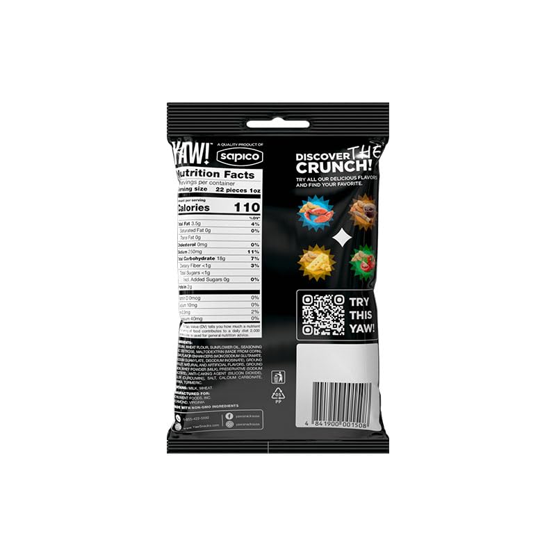 YAW! Baked Baguette Bites, Sour Cream & Onion, Non-GMO, 3 Pack, 6oz, Yellow