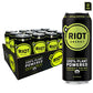 RIOT Clean Energy Drink  Citrus Lime  Zero Artificial Anything  No Sucralose  Made with Real Fruit  No Sugar Added  Natural Healthy Energy Stamina & Focus  16 Fl Oz (Pack of 12)
