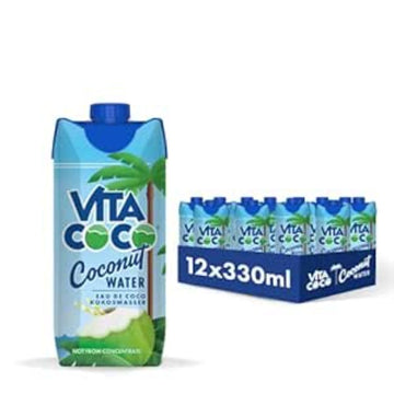 Vita Coco - Pure Coconut Water (330Ml X 12) - Naturally Hydrating - Packed With Electrolytes - Gluten Free - Full Of Vitamin C &