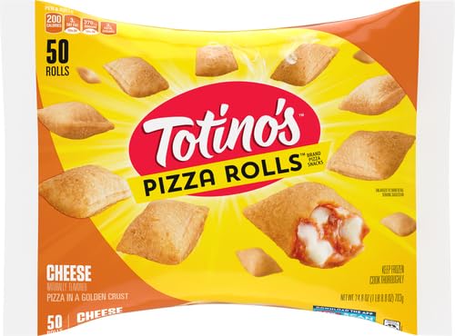 Totinos Pizza Rolls, Cheese Flavored, Frozen Snacks, 50 Rolls, 24.8 oz