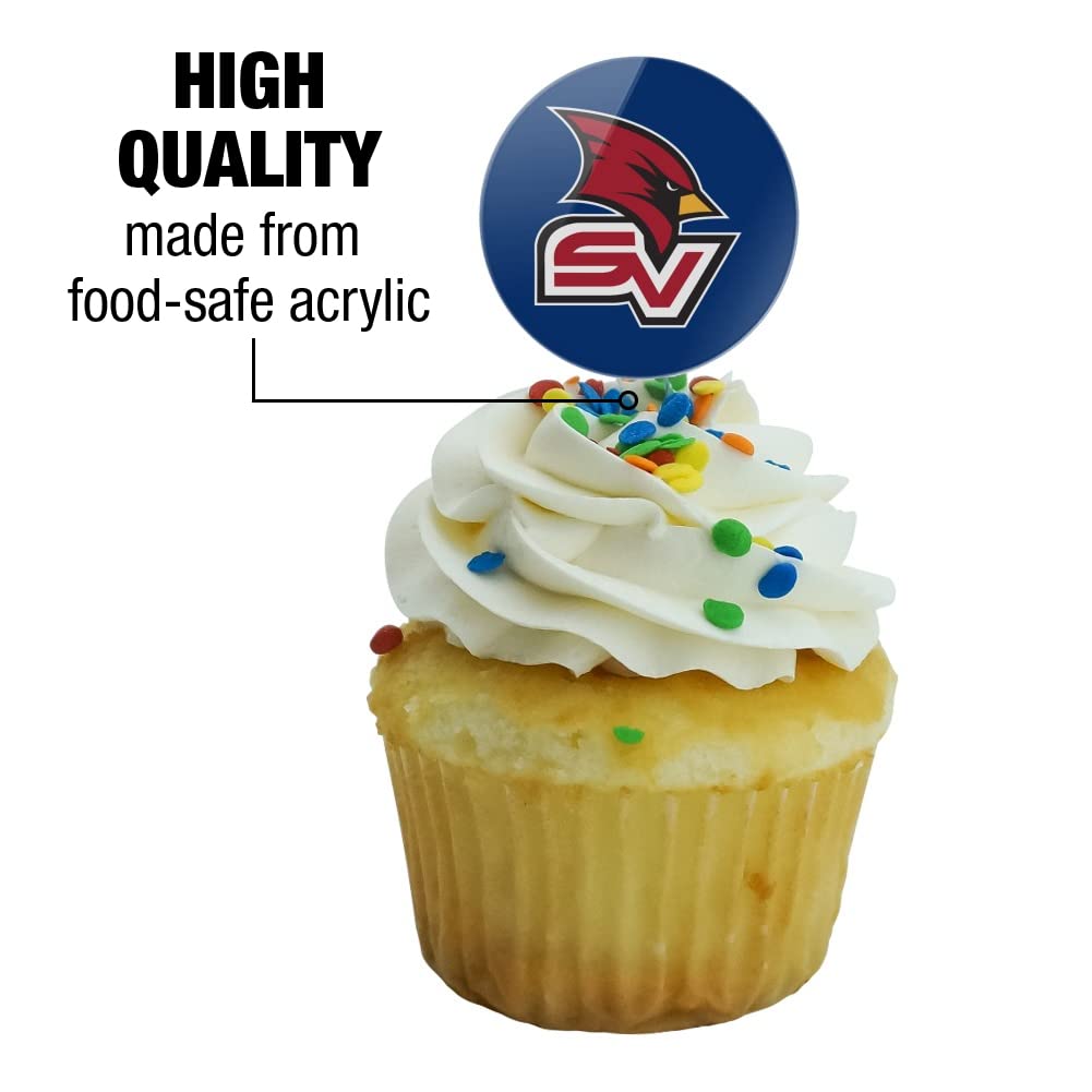 Saginaw Valley State Secondary Logo Cupcake Picks Toppers Decoration Set Of 6