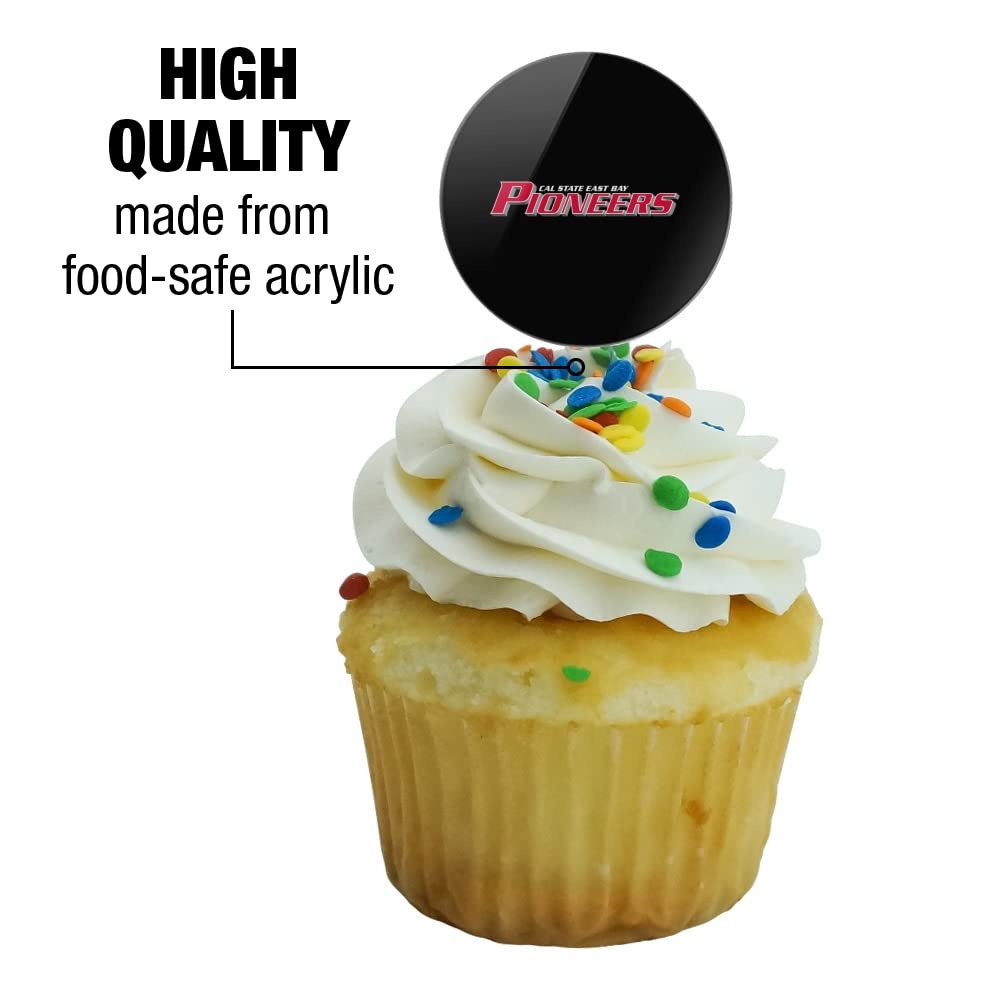 California State University, East Bay Secondary Logo Cupcake Picks Toppers Decoration Set Of 6