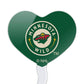 GRAPHICS & MORE NHL Minnesota Wild Heart Cupcake Picks Set of 6 - Multi Acrylic Decor