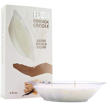 Deeva 82434: Fuzu Massage Candle Warm Vanilla Sugar 4Oz White