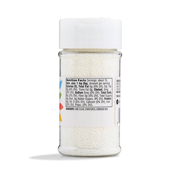 365 by Whole Foods Market White Nonpareils Sprinkles, 3.15 OZ - Perfect for Baking and Decorating Desserts, Pack of 1