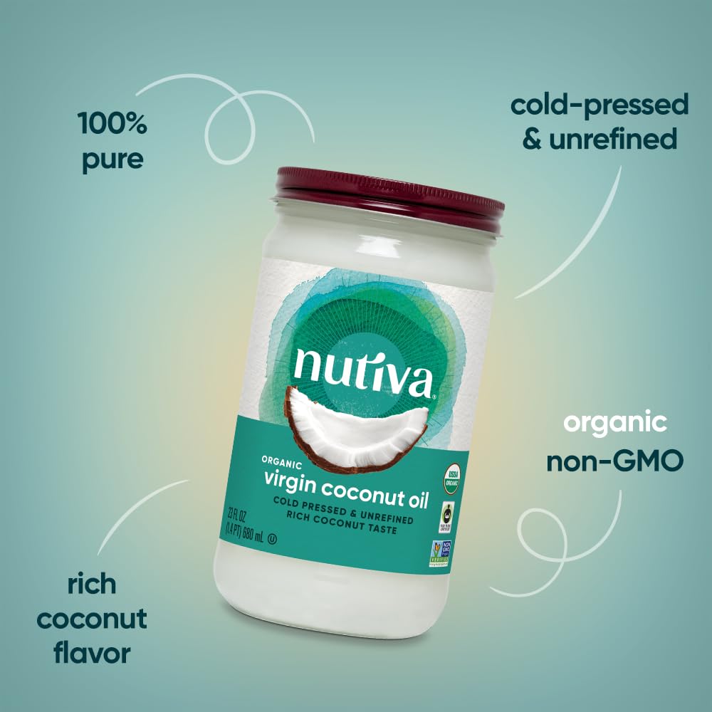Nutiva Organic Virgin Coconut Oil, 23 Fl Oz, Model KTS-1931