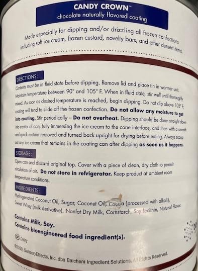Chocolate Cone Dip By Kalva, No. 10 Can