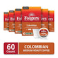 Folgers Colombian Coffee  Medium Roast  Keurig K-Cup Pods  10 Count Box (Pack of 6)