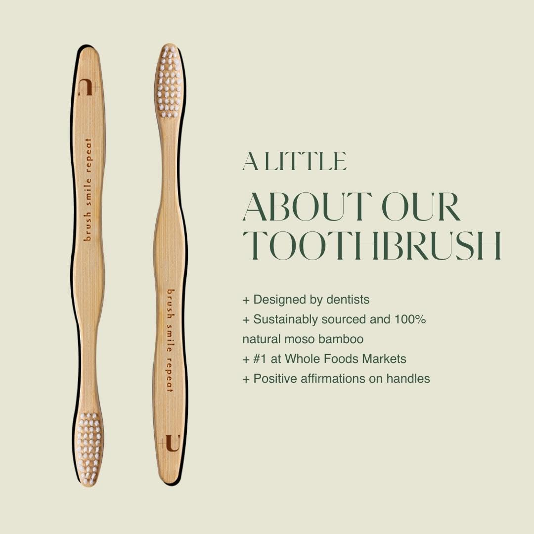 Plus Ultra Bamboo Toothbrush - Bpa Free Soft Bristle Toothbrush For Adults - Dentist-Approved All-Natural Toothbrush With Brush