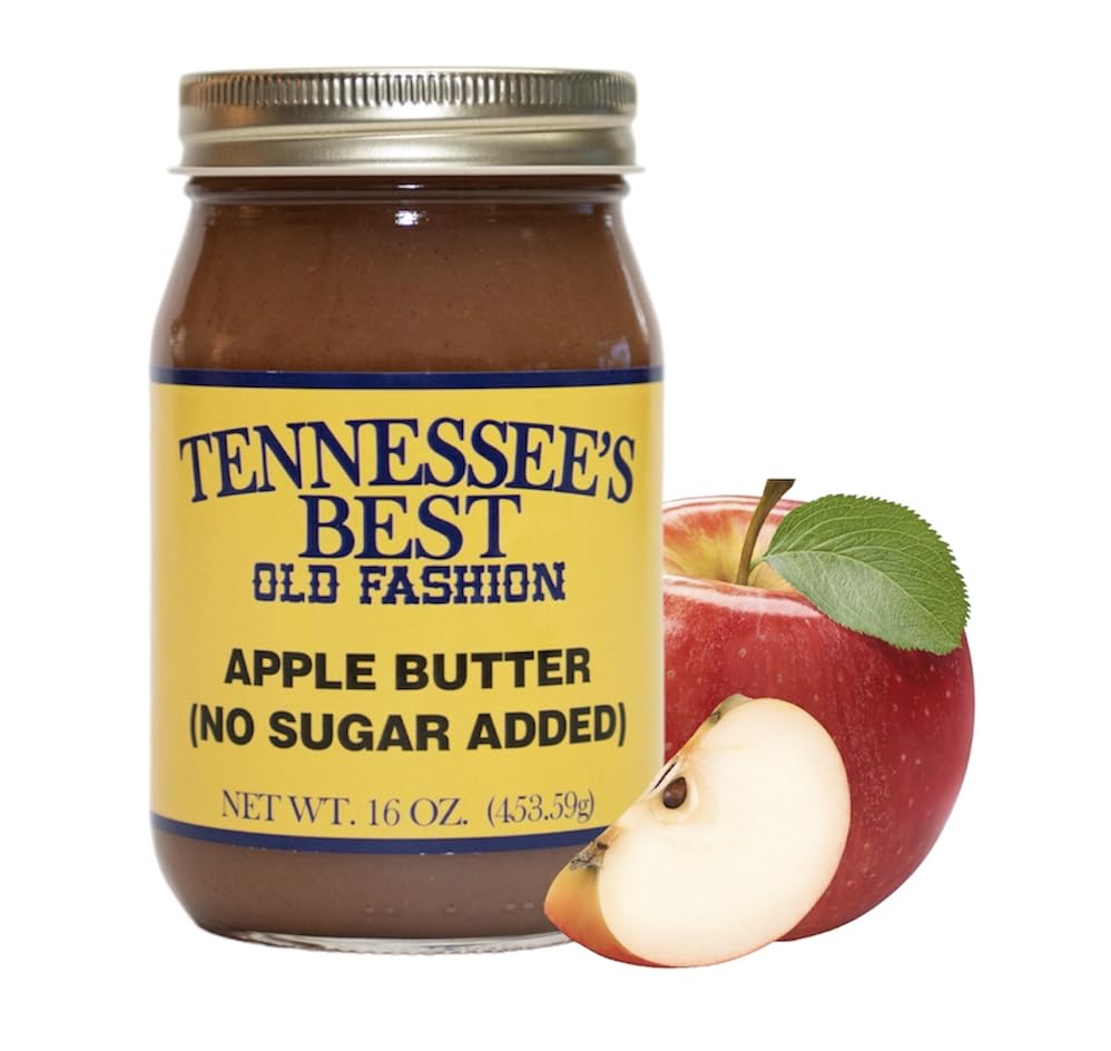 Tennessee'S Best No Sugar Added Apple Butter | Handcrafted In Small Batches | Gluten Free| Resealable Glass Jar