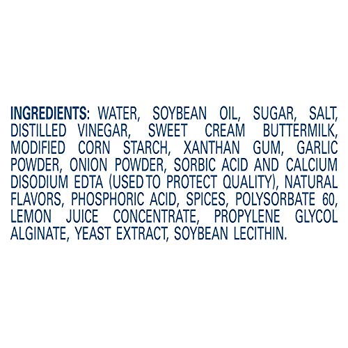 Hellmanns Classics Ranch Salad Dressing Salad Bar Bottles Gluten Free, No Artificial Flavors, Colors, added MSG or High Fructos