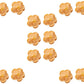 OCREME Pansy Royal Icing Sugar Flower Set of 14 - 1 Inch Peach Cake Decorations for Birthdays, Weddings, and Baby Showers