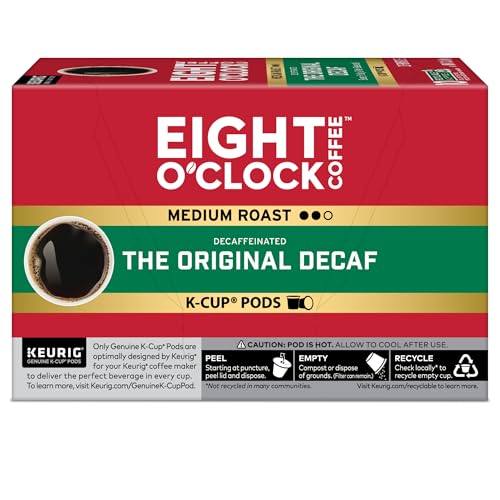 Eight OClock Coffee The Original Decaf  Single-Serve Keurig K-Cup Pods  Medium Roast Coffee Pods  60 Count
