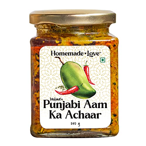 Homemade Love Authentic Punjabi Mango Pickle Made With Organic Methods | Spicy & Tangy Aam Ka Achaar With Raw Mango, And Spices 