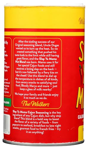 Slap Ya Mama Hot Blend Cajun Seasoning, Kosher, Gluten Free, 8 Ounce (Pack Of 6)