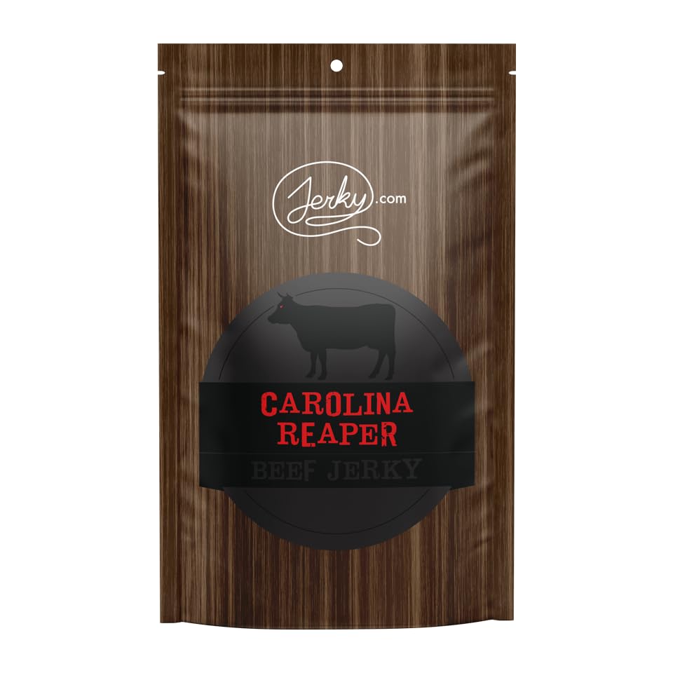 Jerky.Com'S Carolina Reaper Beef Jerky, Hottest Jerky In The World, 12G Of Protein, All-Natural Keto Diet Snack, No Added Preser