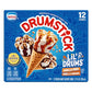 Drumstick Lil Drums Vanilla Fudge Swirl and Vanilla Swirl Sundae Cones Ice cream, caramel, 27 Fl Oz, 12 count (pack of 1)