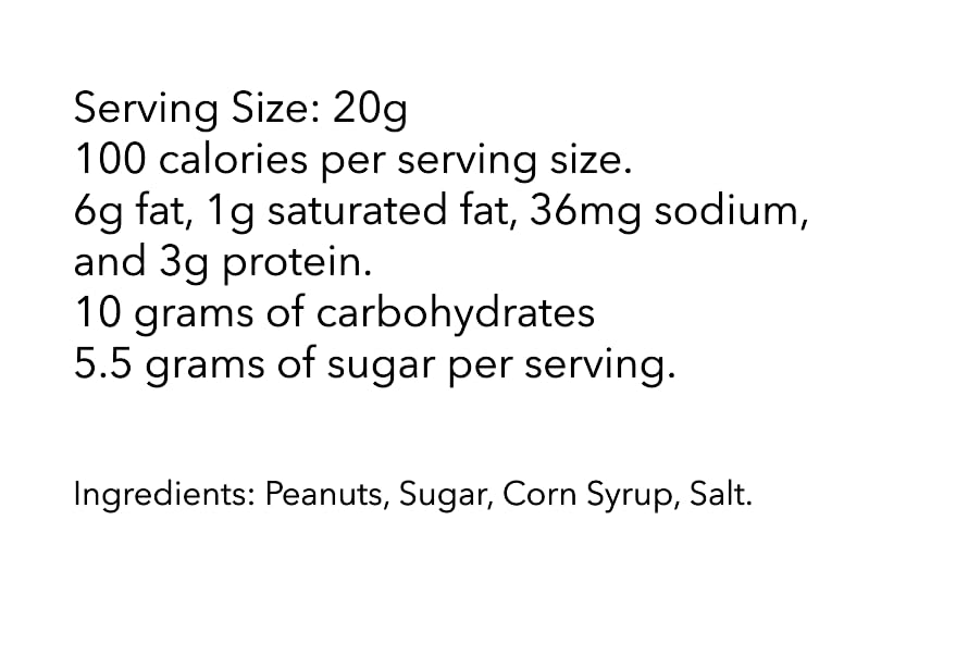 Old Fashioned Crunchy Peanut Squares - 1 lb in a Resealable Bag to Ensure Freshness