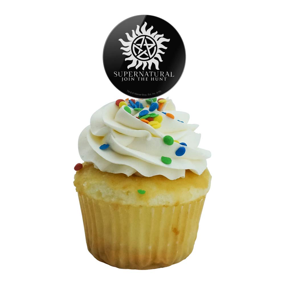 GRAPHICS & MORE Cupcake Picks Set of 6, Round, Acrylic, Anti Possession Symbol, Model CUPCAKE.ROUND.WBGAM070.Z004859_8