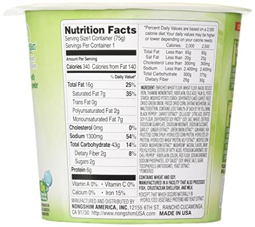 Soon Cup Noodle Soup, Veggie, 15.84 Oz, Pack Of 6