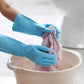 Household Cleaning Gloves - Reusable Kitchen Dishwashing Gloves With Latex Free, Cotton Lining, Waterproof, Non-Slip (Large, 3 P