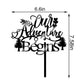 Qertesl Best Adventure Yet Cake Topper - Wedding & Travel Cake Decors, Rustic Adventure Awaits Party Decoration Supplies