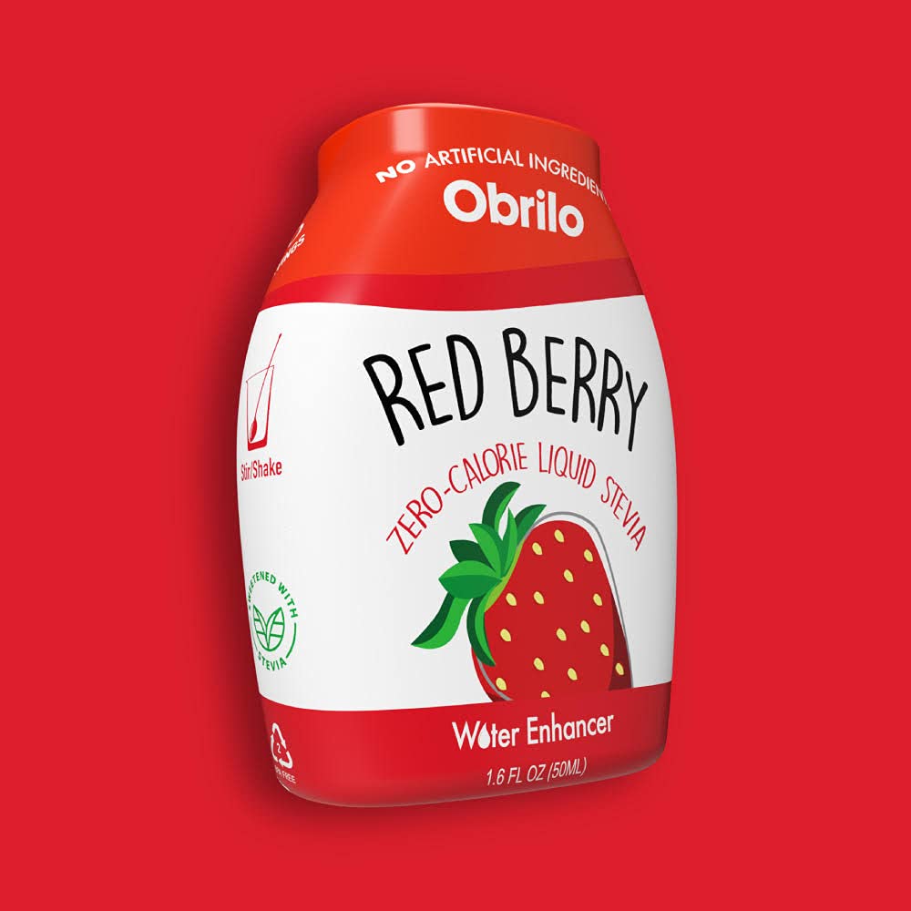 Stevia infused, Sugar free, Zero calorie, All natural liquid water enhancer (Red Berry, Pack of 3)