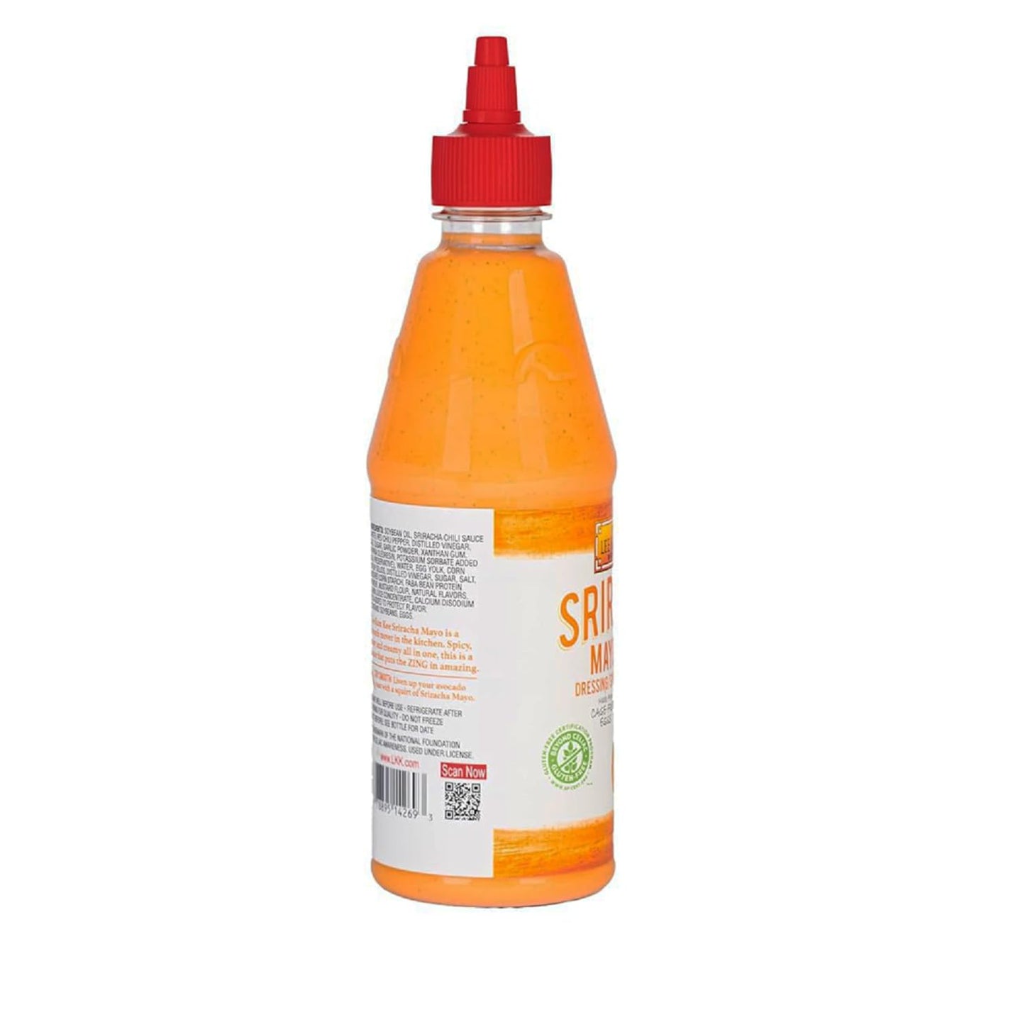 Lkk Sriracha Mayo 15 Ounces,Creamy Mayonnaise Sauce,Cage-Free Eggs, Gluten Free (Pack Of 4, 15Oz)