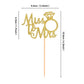 36Pcs Miss To Mrs Gold Cupcake Toppers Wedding Bridal Shower Engagement Party Decoration Picks
