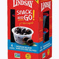 Lindsay Snack And Go Medium Black Ripe Pitted Olives, Case Of 4 (16 Snack Cups)