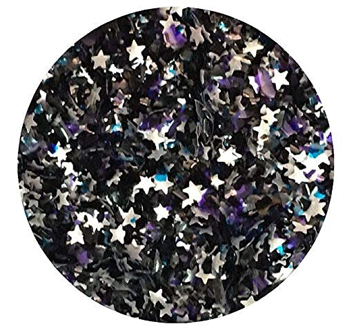 Sprinkle Deco Galaxy Stars Metallic Edible Shimmer Glitter for Cakes and Cupcakes, 0.15 oz Jar