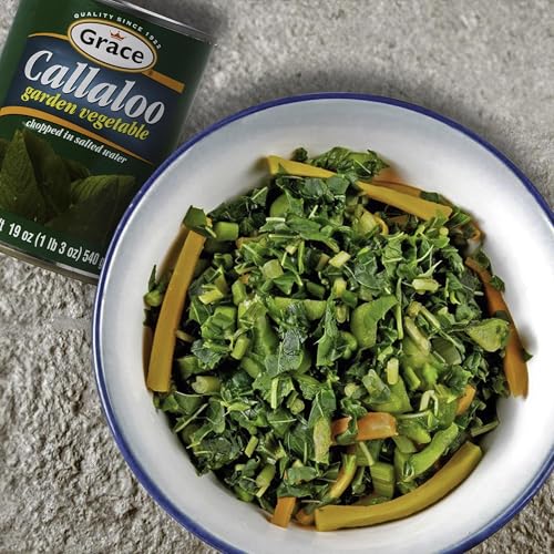Grace Callaloo 19oz - 2 Pack Jamaican Callaloo Canned - Perfect addition to Jamaican Ackee & Salted Cod Fish - Prepare as a Side