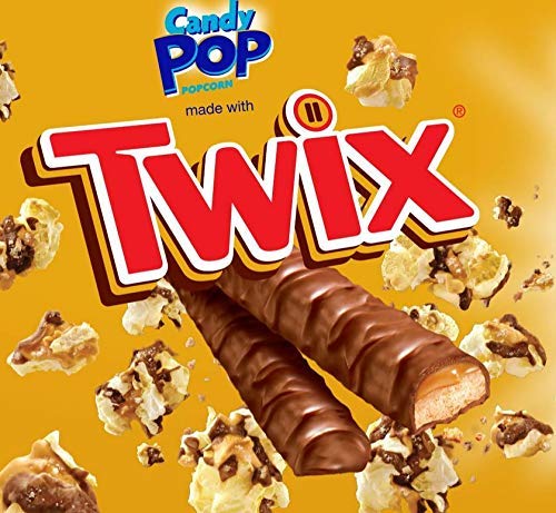 Candy Pop Twix Candy Coated Popcorn (5.25Oz Bags) Made With Real Twix Candy Pieces - Pack Of 6