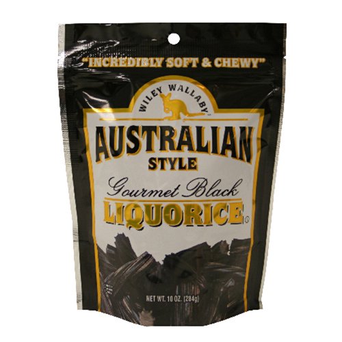 Wiley Wallaby Gourmet Australian Style Liquorice Gourmet Black Liquorice, 10-Ounce (Pack of 8)