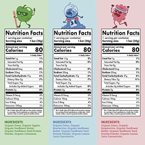 Skout Organic Kids Snack Bar Variety Pack (36 Pack) | Organic Kids Snack Bars | Plant-Based Nutrition | Vegan | Gluten, Dairy, &